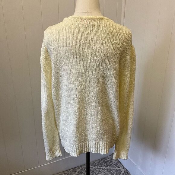 Vintage 80s Collections II Women’s Large 46 Cream Knit 100% Acrylic Sweater - Picture 5 of 12
